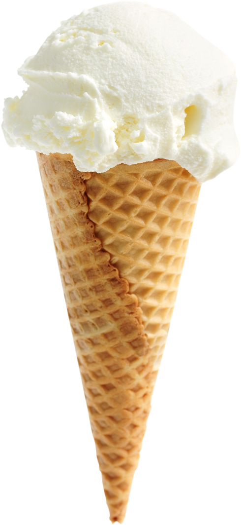 Vanilla Ice Cream in a Sugar Cone